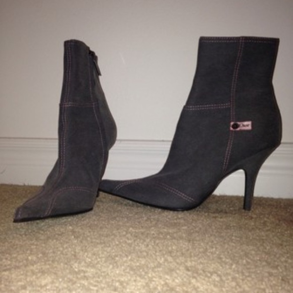 Dior Grey Demin Booties